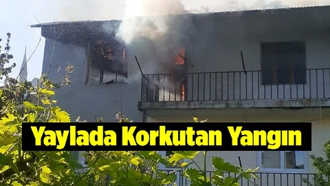 Yayla Evini Saran Alevler Korkulu Anlar Yaşattı