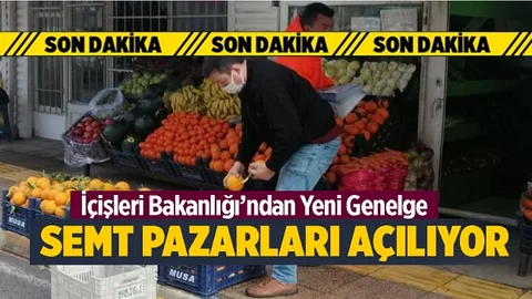 Semt Pazarlarına Kısmi Açılma Kararı Verildi