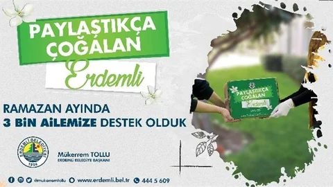 Erdemli Belediyesi’nden 3 Bin Aileye Yardım