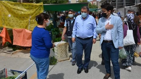 Kaymakam ve Belediye Başkanından Pazar Ziyareti