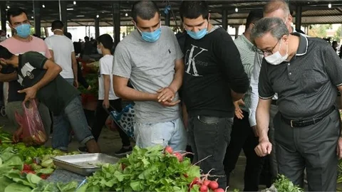 Vali Su, Semt Pazarında Denetimde Bulundu