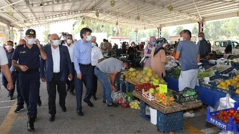 Erdemli'de Pazar Yerlerine Denetim