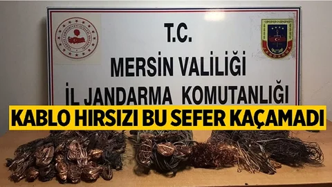Kablo Hırsızı Jandarmanın Titiz Çalışması Sonrası Yakalandı