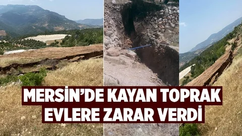 Kayan Toprak Evlere ve Tarım Arazilerine Zarar Verdi