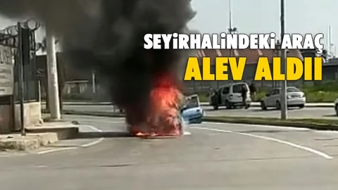 Kısıtlamalı Günde Alev Alan Araç Hurdaya Döndü