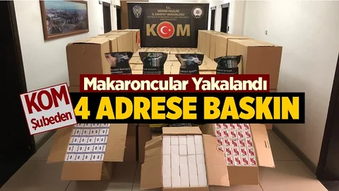 Mersin'in Farklı İlçelerinde Bandrolsüz Sigara ve Tütün Operasyonları Yapıldı