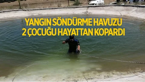 Serinlemek İçin Havuza Giren Çocuklar Yaşamdan Koptu