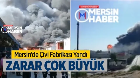 Mersin'deki Çivi Fabrikası Alevlere Teslim Oldu, Zarar Çok Büyük