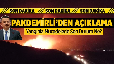 Bakan Pakdemirli Açıkladı, Mersin Yangını Devam Ediyor