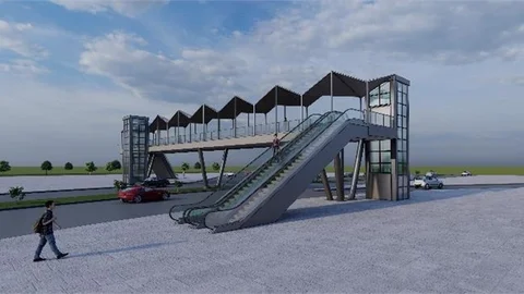 Mersin Büyükşehir’den Çatı Kavşağı’na Üst Geçit