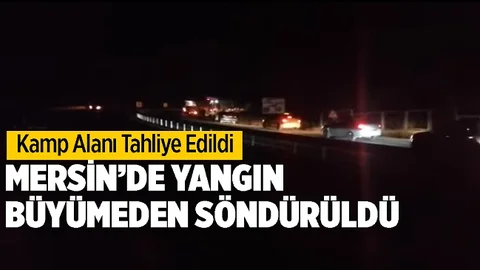 Gece Saatlerinde Yangın Çıktı, Kamp Alanı Boşaltıldı
