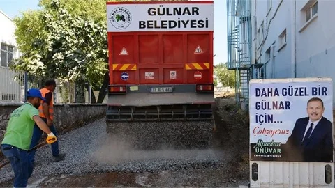 Gülnar Belediyesi Asfalt Çalışmalarına Hızla Devam Ediyor