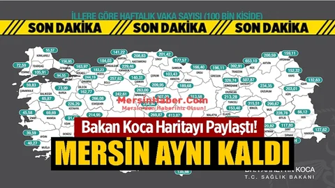 Mersin'de Haftalık Koronavirüs Vaka Sayısı Belli Oldu