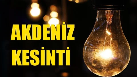 Akdeniz Elektrik Kesintisi 19 Eylül Pazar