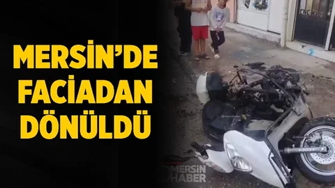 Mersin'de Alev Alan Motosiklet Patladı