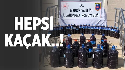 Mersin'de Litrelerce Kaçak Alkol Ele Geçirildi