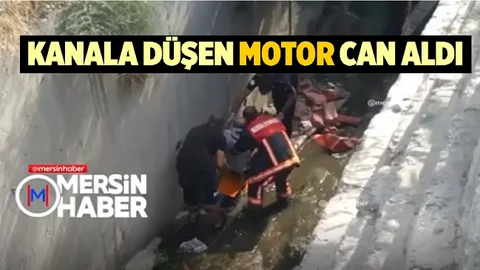 Mersin'de Kanala Düşen Motosikletin Sürücüsü Öldü