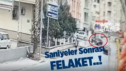 Mersin'de Feci Kaza Kameralara Yansıdı, 2 Ağır Yaralı