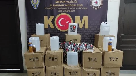 Mersin'de Tonlarca Sahte İçki Ele Geçirildi