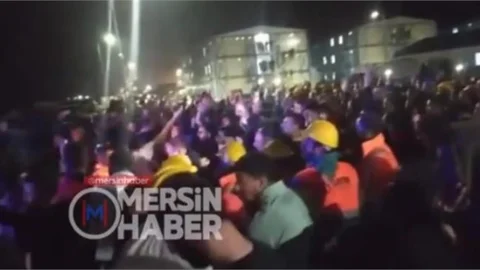 Akkuyu'da Gece Yarısı İşçiler İsyan Etti