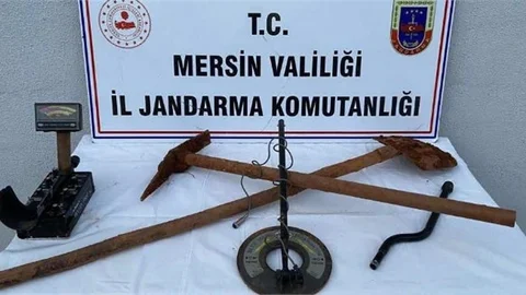 Mersin'de İzinsiz Kazı Yapanlara Suçüstü Baskın