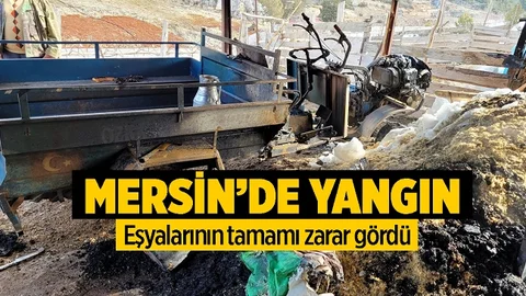 Mersin'de Alevlere Teslim Olan Ev Kullanılamaz Hale Geldi