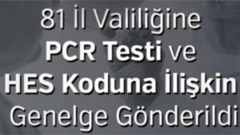 81 İl Valiliğine Pcr Testi ve HES Koduna İlişkin Genelge Gönderildi