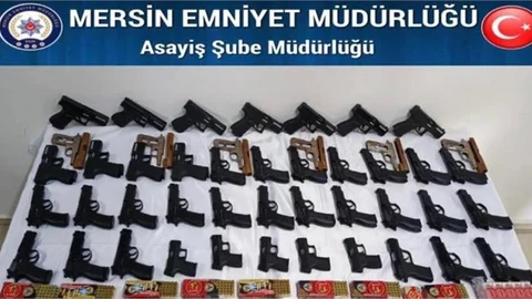 Mersin Polisinden Kaçak Silah Operasyonu