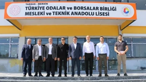 Türkiye Odalar ve Borsalar Birliği’nin "81 İl’e 81 Okul" Projesi Kapsamında Tarsus’a Yaptırdığı Mesleki Okulun İnşaatında Sona Yaklaşıldı