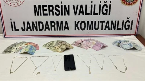 Mersin İl Jandarma Komutanlığı Ekipleri Ziynet Eşyası ve Nakit Para Çalan Şahsı Yakaladı