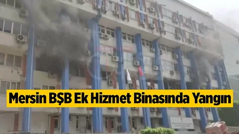 Mersin’de Belediyeye Ait Çalışma Ofisi Alevlere Teslim Oldu