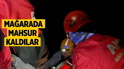 Yanışlı Mağarasında Mahsur Kalan Vatandaşlar Kurtarıldı