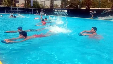 Portatif Havuz Kuruldu, Eğitimler Yarın Start Alacak