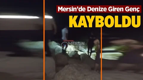Denizdeki Şiddetli Dalgaya Rağmen Suya Giren Kişiyi Arama Çalışması Başlatıldı