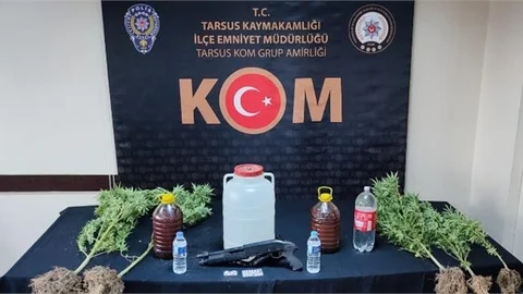 Tarsus’ta Sahte İçki Üreten Eve Baskın Yapıldı
