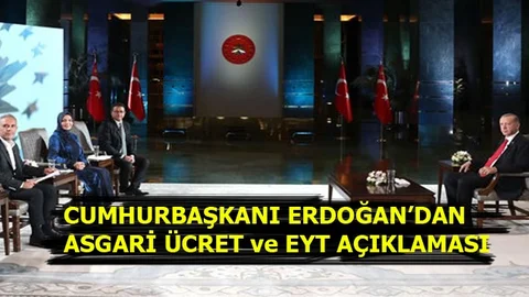 Cumhurbaşkanı Erdoğan'dan Asgari Ücret Açıklaması