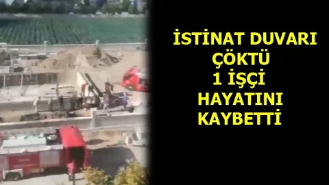 Mersin'de İnşaatın İstinat Duvarı Çöktü