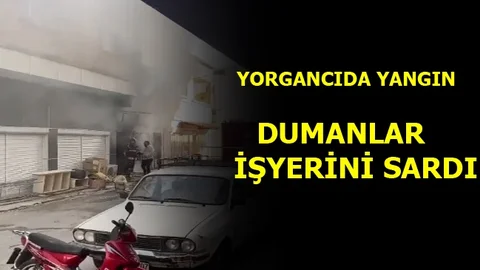 Mersin'de Yorgancılık Yapan İşyerinde Yangın