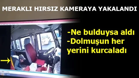 Dolmuş'ta Hırsızlık Kamerada! Ne Bulduysa Aldı