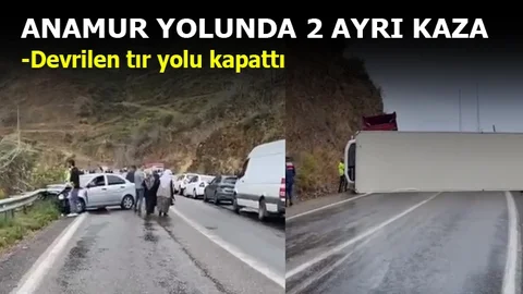 Mersin'de Etkili Olan Yağmur Kazaları Beraberinde Getirdi