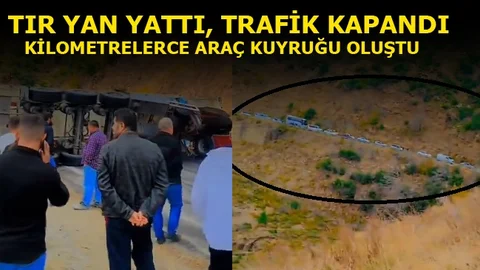 Anamur Yolunda Kaza:trafik Kapandı