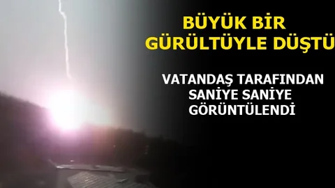 Mersin'de Yıldırım Düştü, O Anlar Kameraya Yansıdı