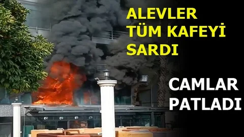 Mersin'de Bir Kafede Yangın Çıktı