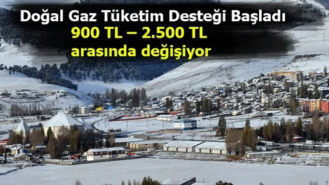 Doğal Gaz Tüketim Desteği'nde Kış Dönemi Ödemeleri Başladı