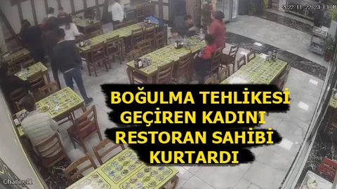 Restoran Sahibi Boğulma Tehlikesi Geçiren Kadını Ölümden Kurtardı