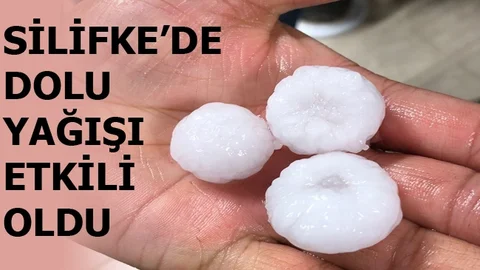 Mersin Silifke'de Dolu Yağışı
