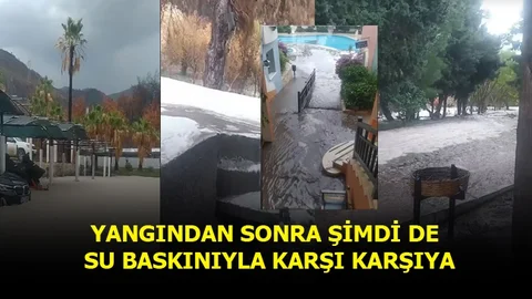 Silifke'de Etkili Olan Yağış Su Baskınlarına Neden Oluyor