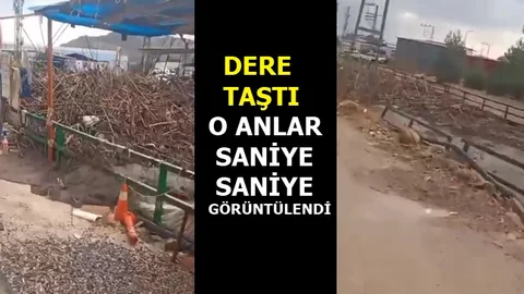 Mersin Gülnar'da Dere Taşkını, Önüne Aldığı Ne Varsa Sürükledi
