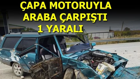Çapa Motoru Arabayla Çarpıştı