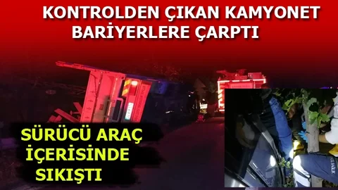 Yayla Yolunda Kaza: Sürücü Araçta Sıkıştı